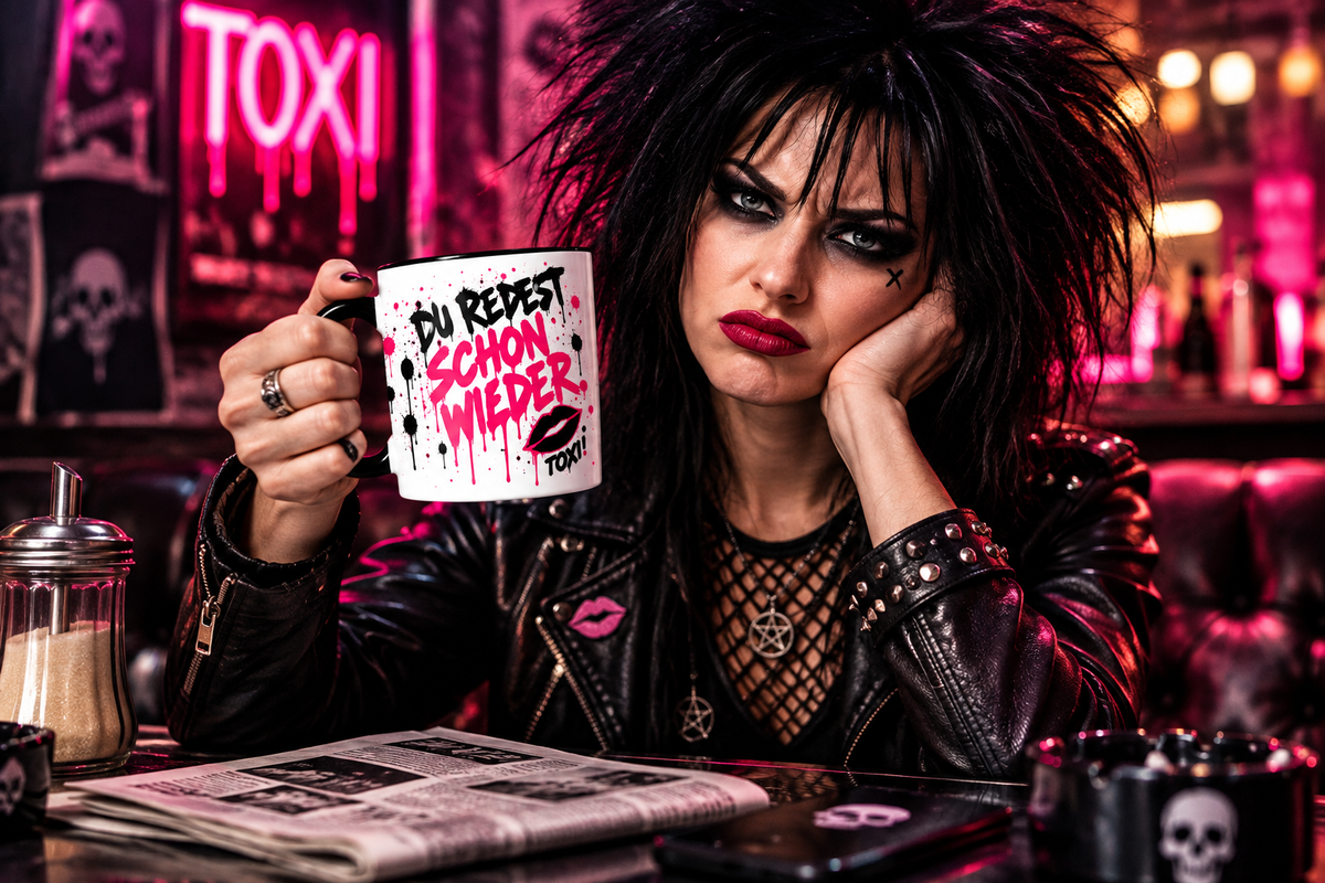 DU REDEST SCHON WIEDER. 💋 – TOXI Statement-Tasse