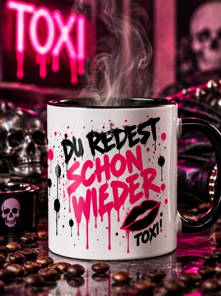 DU REDEST SCHON WIEDER. 💋 – TOXI Statement-Tasse